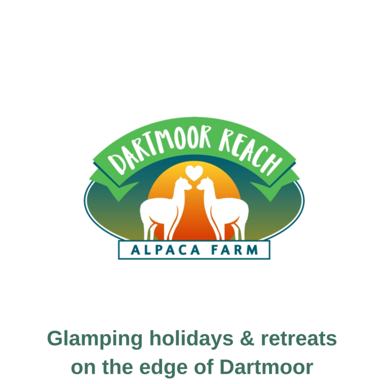 Dartmoor Reach Alpaca and Glamping Farm Logo 1 768x768