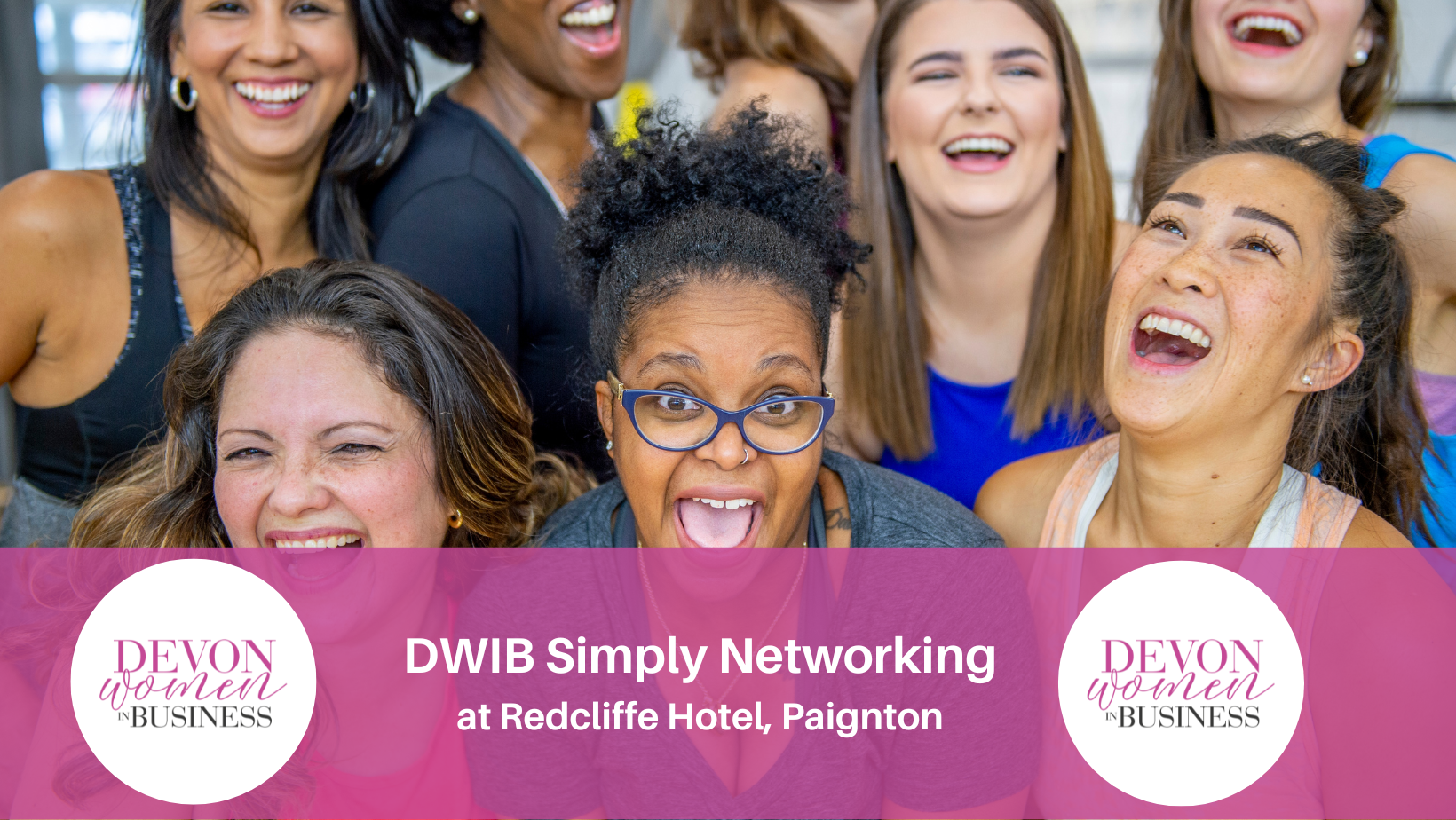 A group of women smiling and laughing. DWIB Simply Networking at Redcliffe Hotel, Paignton.