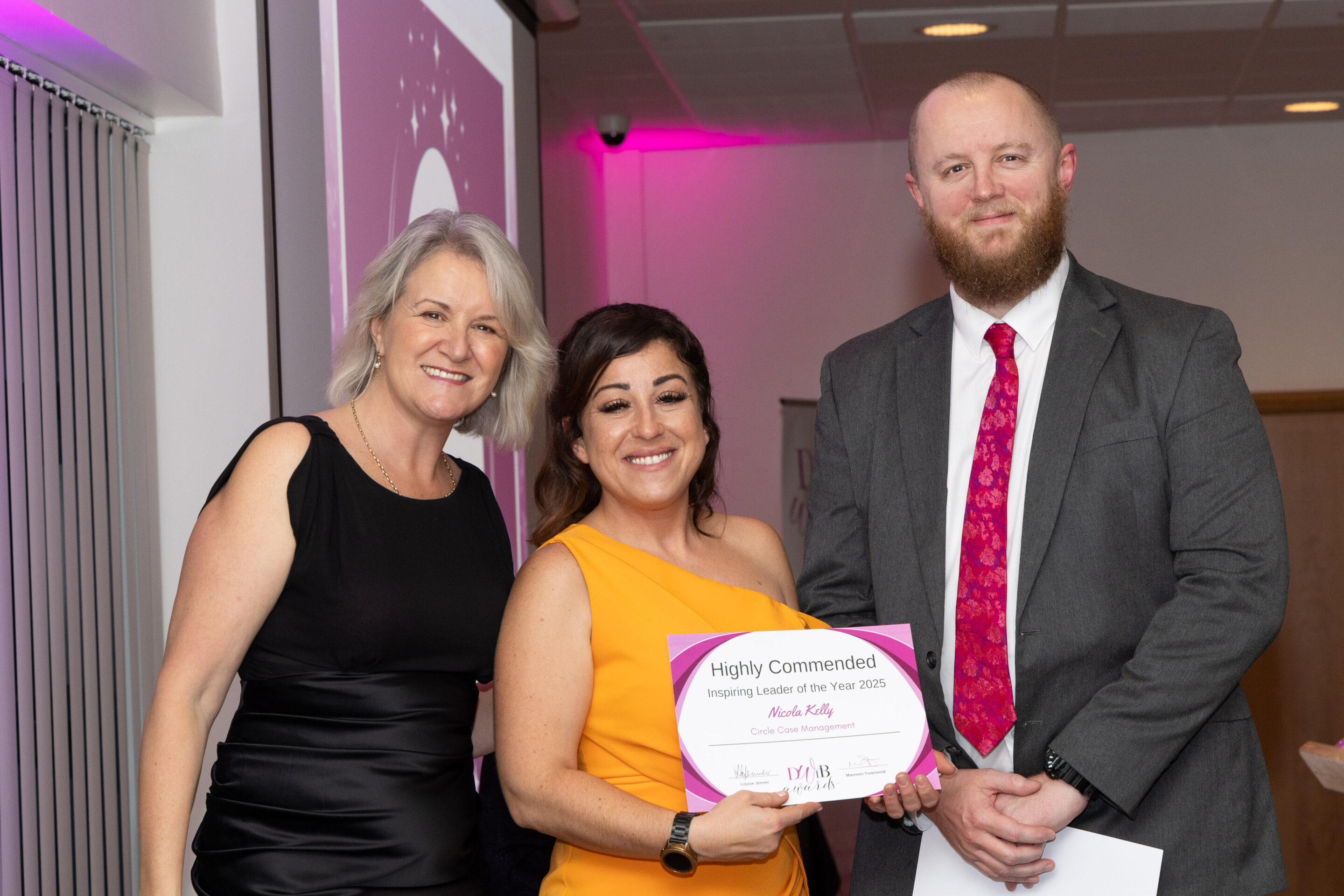 Louise Jenner, Nicola Kelly and Gavin Harris