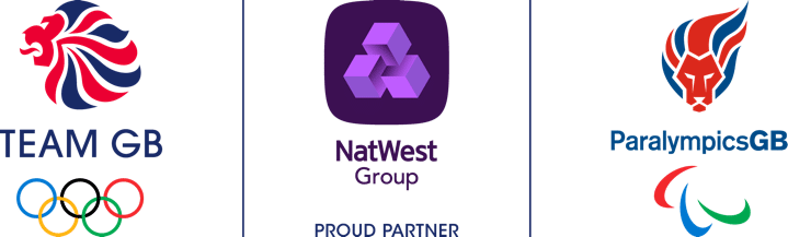 Team GB, NatWest Group proud partner, and ParalympicsGB logos displayed together.
