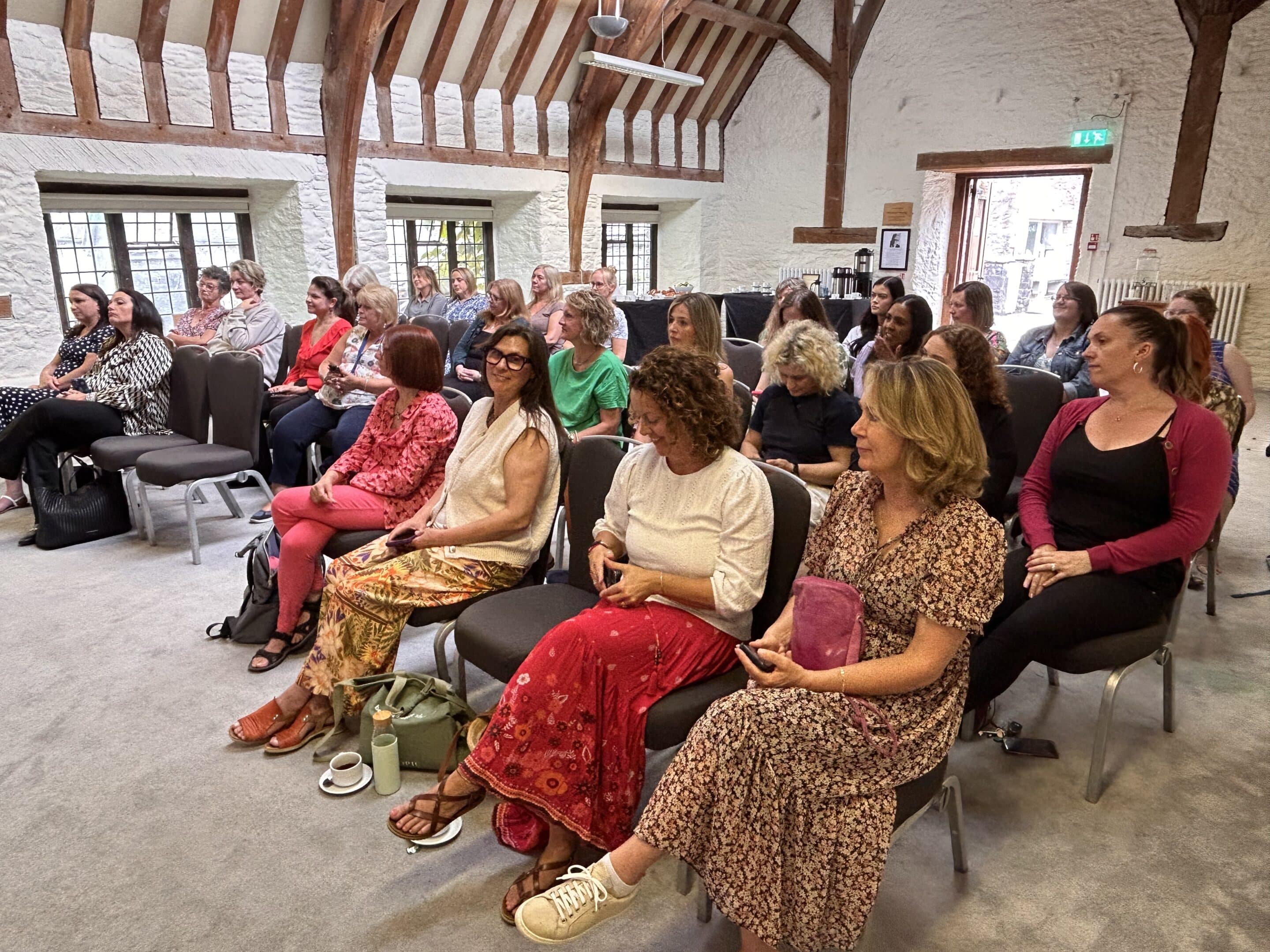 Audience of members, sponsors and winners at the DWIB Awards Launch at Dartington Hall.